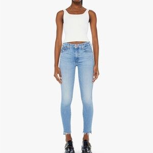 MOTHER Denim- Stunner Skinny Ankle Fray
